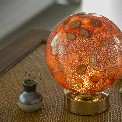 D18R70 紅金星空觸摸底座燈